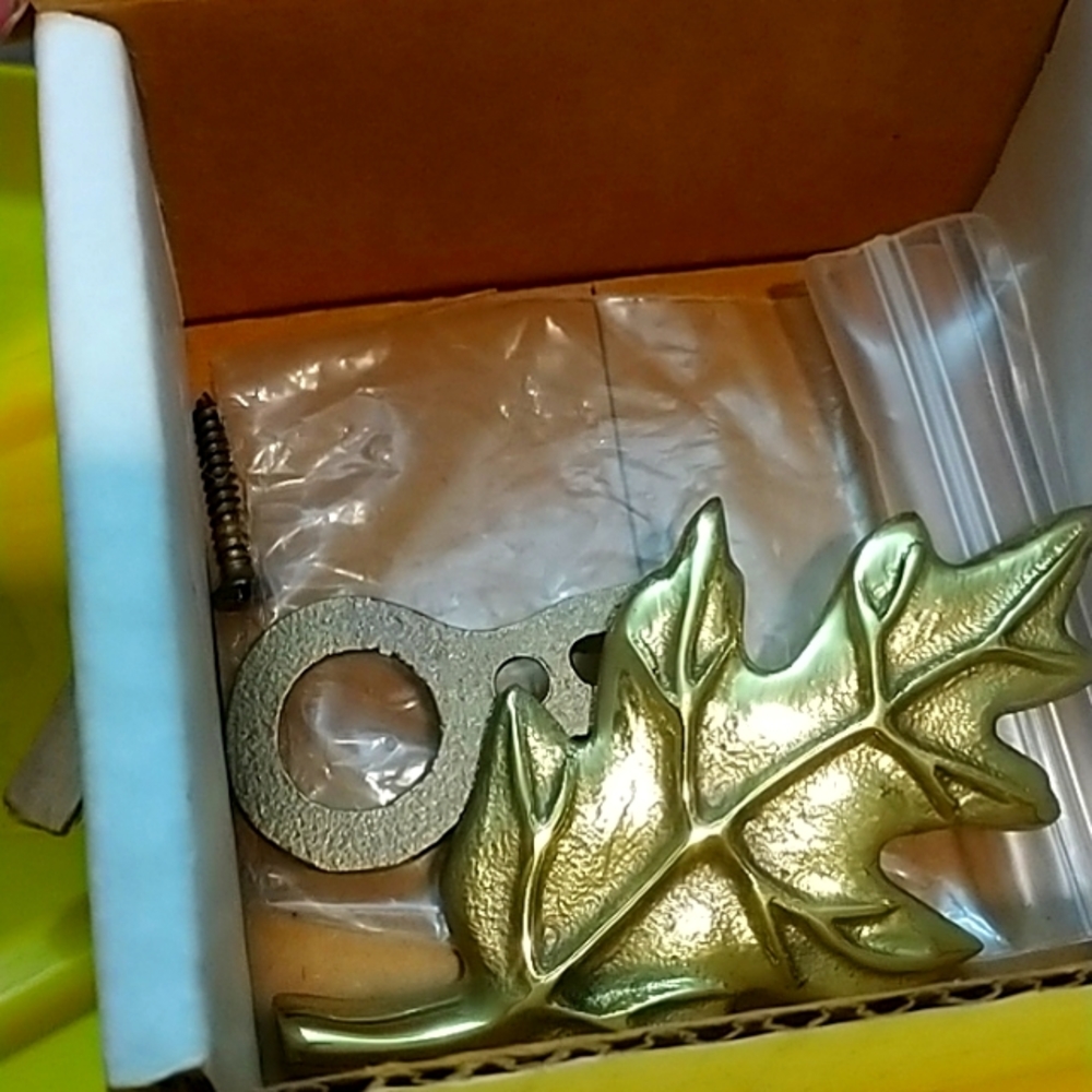 Solid brass Oak Leaf doorbell